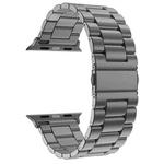 Fold Buckle 3 Beads Stainless Steel Watch Band For Apple Watch Ultra 49mm&Watch Ultra 2 49mm / Series 10 46mm / 9&8&7 45mm / SE 3&SE 2&6&SE&5&4 44mm / 3&2&1 42mm(Grey)