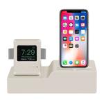 Classic Design 3 in 1 Charging Dock Stand Holder Station for Airpods & iPhone & Apple Watch(White)