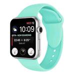 Double Rivets Silicone Watch Band for Apple Watch Series 3 & 2 & 1 42mm(Mint Green)
