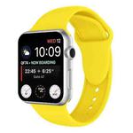 Double Rivets Silicone Watch Band for Apple Watch Series 3 & 2 & 1 42mm(Yellow)