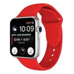 Double Rivets Silicone Watch Band for Apple Watch Series 3 & 2 & 1 38mm(Red)