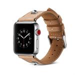 Cowhide Leather Rivet Watch Strap for Apple Watch Series 5 & 4 & 3 & 2 & 1 42mm & 44mm(Grey)