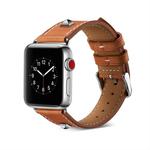 Cowhide Leather Rivet Watch Strap for Apple Watch Series 5 & 4 & 3 & 2 & 1 42mm & 44mm(Brown)