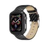 Genuine Leather Carbon Fiber Strap + Frame for Apple Watch Series 4 44mm