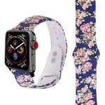 Silicone Printing Strap for Apple Watch Series 5 & 4 40mm (Pink Flower Pattern)