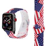 Silicone Printing Strap for Apple Watch Series 5 & 4 40mm (Flag Pattern)
