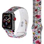 Silicone Printing Strap for Apple Watch Series 5 & 4 40mm (Color Flower Pattern)