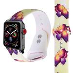 Silicone Printing Strap for Apple Watch Series 5 & 4 40mm (Big Flower Pattern)