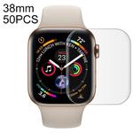 50 PCS For Apple Watch 38mm Soft PET Film Full Cover Screen Protector(Transparent)