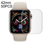 50 PCS For Apple Watch 42mm Soft PET Film Full Cover Screen Protector(Transparent)
