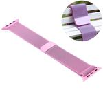 For Apple Watch Series 7 41mm / 6 & SE & 5 & 4 40mm / 3 & 2 & 1 38mm Color-changing Magnetic Nylon Watch Band (Pink)