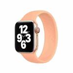For Apple Watch Series 8&7 41mm / SE 2&6&SE&5&4 40mm / 3&2&1 38mm Solid Color Elastic Silicone Watch Band, Size:S 130mm (Cantaloupe)