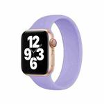 For Apple Watch Series 8&7 41mm / SE 2&6&SE&5&4 40mm / 3&2&1 38mm Solid Color Elastic Silicone Watch Band, Size:M 143mm (British Lavender)
