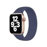 For Apple Watch Series 8&7 41mm / SE 2&6&SE&5&4 40mm / 3&2&1 38mm Solid Color Elastic Silicone Watch Band, Size:M 143mm (Deep Blue)