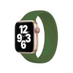 For Apple Watch Series 8&7 41mm / SE 2&6&SE&5&4 40mm / 3&2&1 38mm Solid Color Elastic Silicone Watch Band, Size:L 156mm (Alfalfa Grass)