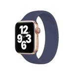 For Apple Watch Series 8&7 41mm / SE 2&6&SE&5&4 40mm / 3&2&1 38mm Solid Color Elastic Silicone Watch Band, Size:L 156mm (Deep Blue)