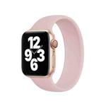 For Apple Watch Ultra 49mm / Series 8&7 45mm / SE 2&6&SE&5&4 44mm / 3&2&1 42mm Solid Color Elastic Silicone Watch Band, Size:S 130mm (Gray Pink)