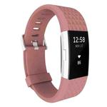 For Fitbit Charger 2 Bracelet Watch Diamond Texture TPU Watch Band, Full Length: 23cm(Coffee)