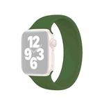 For Apple Watch Ultra 49mm / Series 8&7 45mm / SE 2&6&SE&5&4 44mm / 3&2&1 42mm Solid Color Elastic Silicone Watch Band, Size:L 156mm (Alfalfa Grass)