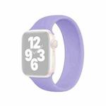 For Apple Watch Ultra 49mm / Series 8&7 45mm / SE 2&6&SE&5&4 44mm / 3&2&1 42mm Solid Color Elastic Silicone Watch Band, Size:L 156mm (British Lavender)