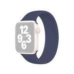 For Apple Watch Ultra 49mm / Series 8&7 45mm / SE 2&6&SE&5&4 44mm / 3&2&1 42mm Solid Color Elastic Silicone Watch Band, Size:L 156mm (Deep Blue)
