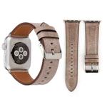 For Apple Watch Series 8&7 41mm / SE 2&6&SE&5&4 40mm / 3&2&1 38mm Fresh Style Genuine Leather Watch Band(Brown)