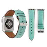 For Apple Watch Ultra 49mm / Series 8&7 45mm / SE 2&6&SE&5&4 44mm / 3&2&1 42mm Fresh Style Genuine Leather Watch Band(Green)