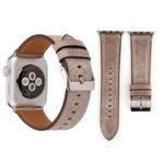 For Apple Watch Ultra 49mm / Series 8&7 45mm / SE 2&6&SE&5&4 44mm / 3&2&1 42mm Fresh Style Genuine Leather Watch Band(Brown)