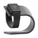 U Shape Aluminum Stand Charger Holder For Apple Watch 38mm / 42mm(Black)