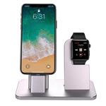 2 In 1 Aluminum Alloy Charging Dock Stand Holder Station, For Apple Watch Series 3 / 2 / 1 / 42mm / 38mm, iPhone X / 8 / 8 Plus / 7 / 7 Plus / 6s / 6s Plus