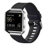 For Fitbit Blaze Watch Oblique Texture Silicone Watchband, Large Size, Length: 17-20cm(Black)