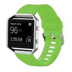 For Fitbit Blaze Watch Oblique Texture Silicone Watchband, Large Size, Length: 17-20cm(Green)