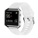 For Fitbit Blaze Watch Oblique Texture Silicone Watchband, Large Size, Length: 17-20cm(White)
