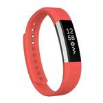For Fitbit Alta Watch Oblique Texture Silicone Watchband, Large Size, Length: about 22cm(Red)
