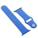 For Apple Watch Ultra 49mm / Series 8&7 45mm / SE 2&6&SE&5&4 44mm / 3&2&1 42mm Silicone Watch Band (Dark Blue)
