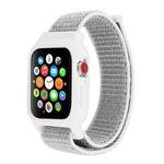 For Apple Watch Ultra 49mm / Series 8&7 45mm / SE 2&6&SE&5&4 44mm / 3&2&1 42mm Nylon Watch Band with Hook and Loop Fastener (Grey)