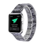 Print Milan Steel Wrist Watch Band for Apple Watch Series 3 & 2 & 1 42mm (Camouflage Grey)