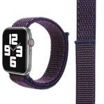 Simple Fashion Nylon Watch Band for Apple Watch Ultra 49mm&Watch Ultra 2 49mm / Series 9&8&7 45mm / SE 3&SE 2&6&SE&5&4 44mm / 3&2&1 42mm, with Magic Stick(Dark Purple)