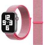Simple Fashion Nylon Watch Band for Apple Watch Ultra 49mm&Watch Ultra 2 49mm / Series 9&8&7 45mm / SE 3&SE 2&6&SE&5&4 44mm / 3&2&1 42mm, with Magic Stick(Pink)
