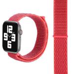 Simple Fashion Nylon Watch Band for Apple Watch Ultra 49mm&Watch Ultra 2 49mm / Series 10 46mm / 9&8&7 45mm / SE 3&SE 2&6&SE&5&4 44mm / 3&2&1 42mm, with Magic Stick(Rose Red)