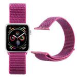 Simple Fashion Nylon Watch Band for Apple Watch Series 7 41mm / 6 & SE & 5 & 4 40mm / 3 & 2 & 1 38mm, with Magic Stick(Red Purple)