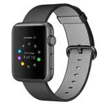 For Apple Watch 38mm Woven Nylon Watch Band(Black)