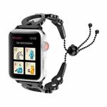 Love Heart Shaped Bracelet Stainless Steel Watch Band for Apple Watch Series 3 & 2 & 1 38mm(Black)