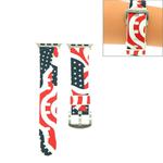 For Apple Watch Series 3 & 2 & 1 42mm Fashion The Old Glory Pattern Silicone Watch Band(White)