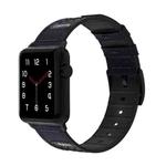 For Apple Watch Series 5 & 4 & 3 & 2 & 1 Universal Silicone Skin + Carbon Fiber Texture Watch Band(Dark Blue)