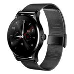 K88H 1.22 inch 2.5D Curved Screen Bluetooth 4.0 IP54 Waterproof Metal Strap Smart Bracelet with Heart Rate Monitor & BT Call & Pedometer & Call Reminder & SMS / Twitter Alerts & Anti lost & Remote Camera Functions For Android 4.4 OS and IOS 7.0 or Above Devices(Black)