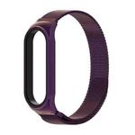 Mijobs Milan CS Metal Magnetic Watch Band for Xiaomi Mi Band 3 & 4 & 5 & 6, Host not Include(Purple)