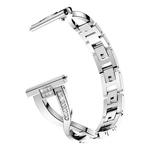 X-shaped Diamond Stainless Steel Wrist Strap WatchBand for Galaxy Watch Active 20mm(Silver)