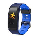 DTNO.1 F4 0.95 inches IPS Color Screen Smart Bracelet IP68 Waterproof, Support Call Reminder /Heart Rate Monitoring /Blood Pressure Monitoring /Sleep Monitoring / Blood Oxygen Monitoring (Blue)