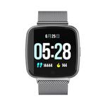 DTNO.1 G12 1.3 inches OLED Color Screen Smart Bracelet IP67 Waterproof, Steel Watchband, Support Call Reminder /Heart Rate Monitoring /Sedentary Reminder /Multi-sport Mode(Silver)